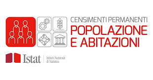 Un'immagine bianca, con diverse scritte riguardanti ISTAT e il Censimento permanente della popolazione e abitazioni