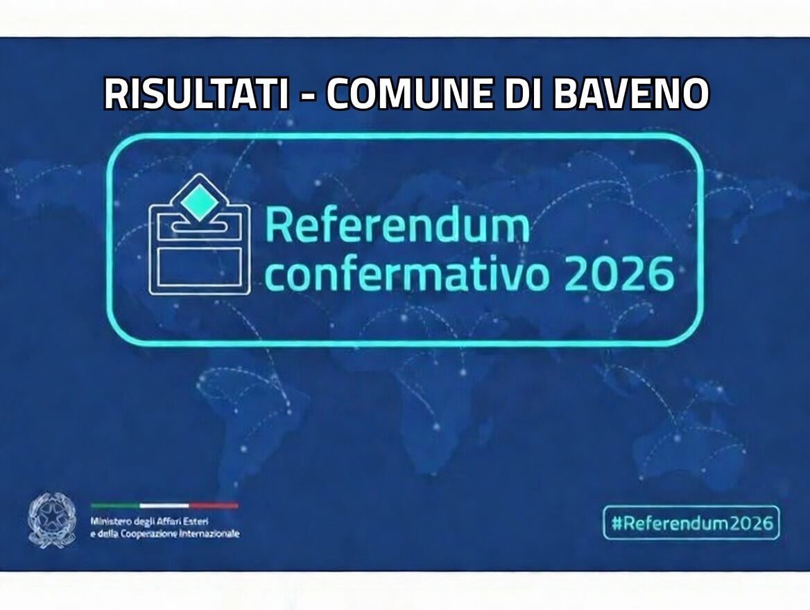 Referendum confermativo 2026. Immagine su sfondo blu e scritte bianche e azzurre.
