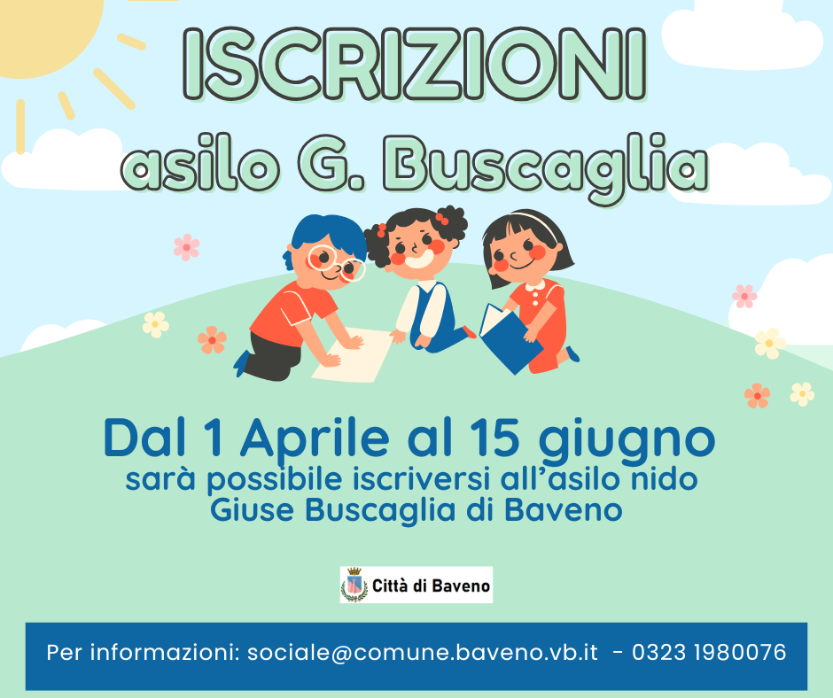 Iscrizioni asilo nido Buscaglia 2025/2026